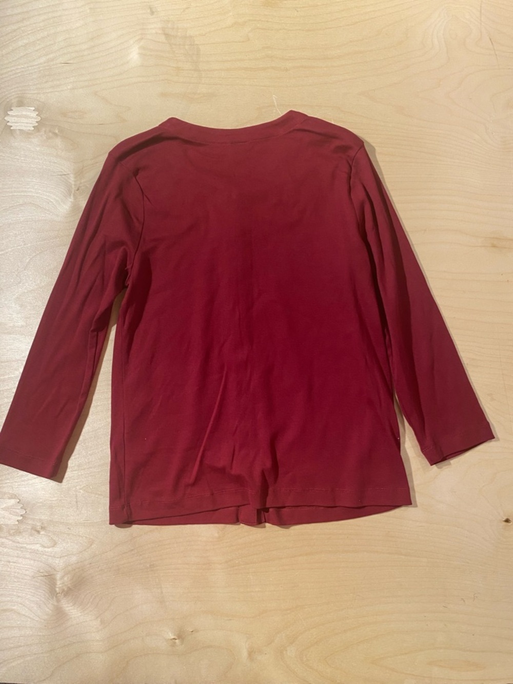 Rafaella Red Embellished Button-Front Top Large (RC) - Picture 7 of 7